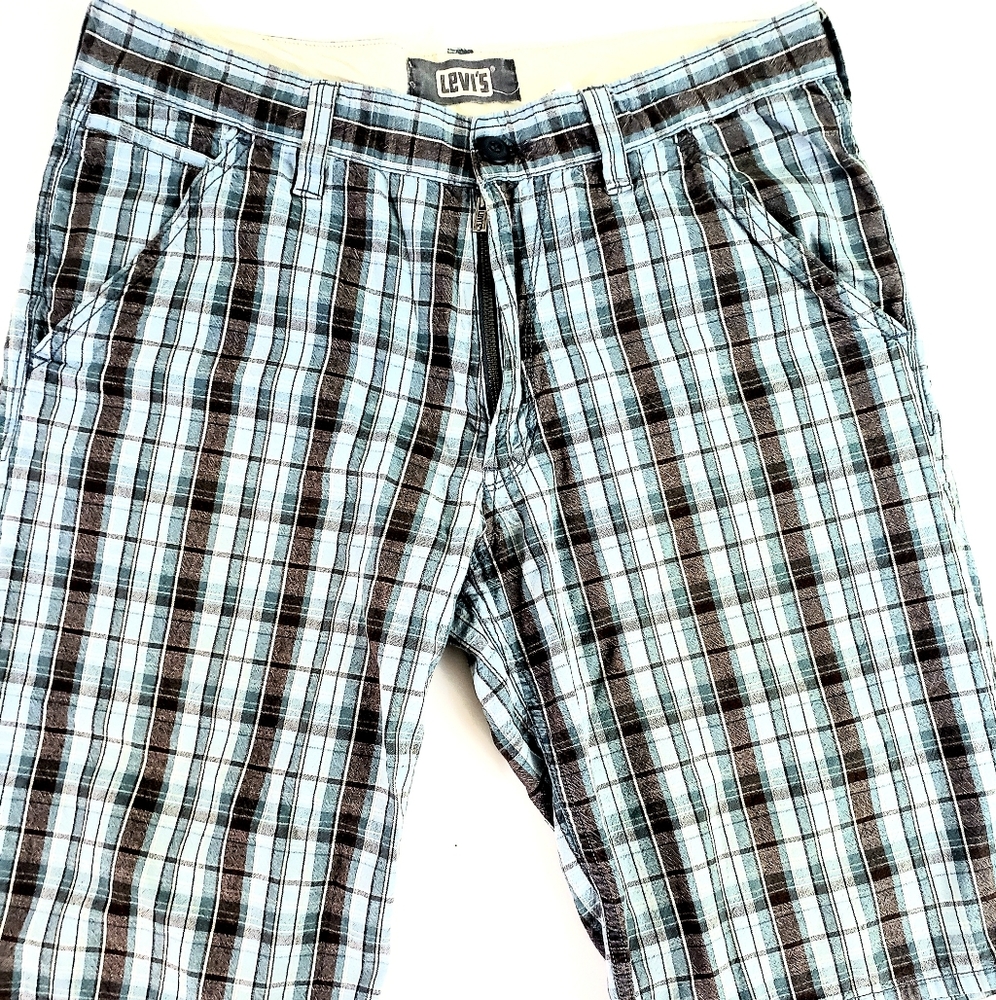 Levis Black, and Blue Mens Shorts